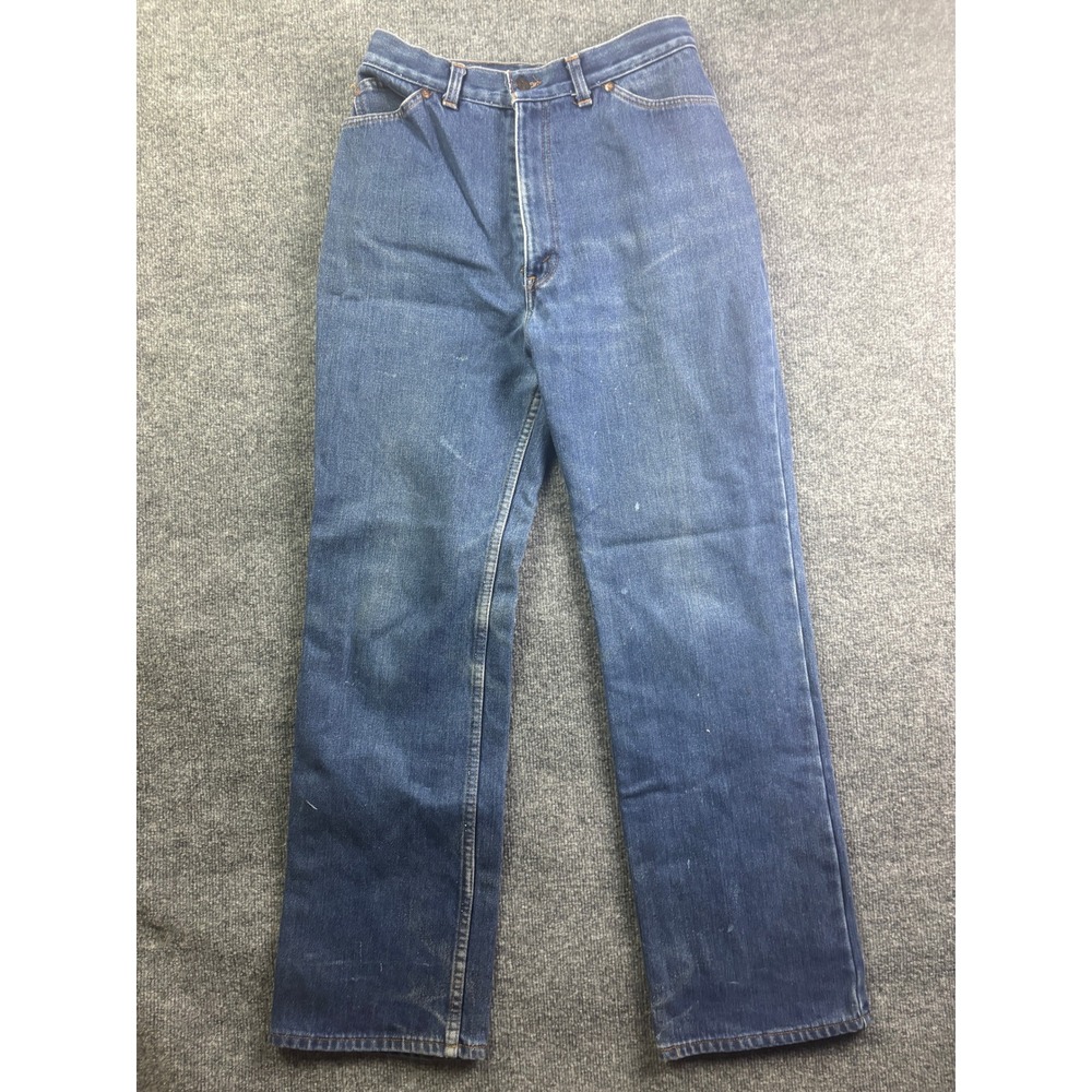 Vintage Levis Flannel Lined Jeans Womens 14‎ Orange Tab Straight Leg Style